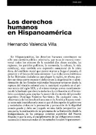 Los derechos humanos en Hispanoamérica / Herando Valencia Villa | Biblioteca Virtual Miguel de Cervantes