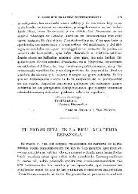 El P. Fita en la Real Academia Española / Julián Ribera | Biblioteca Virtual Miguel de Cervantes