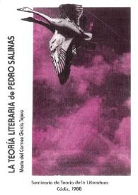 La teoría literaria de Pedro Salinas / Mª del Carmen García Tejera | Biblioteca Virtual Miguel de Cervantes