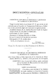 Comisión de monumentos históricos y artísticos de la provincia de Sevilla | Biblioteca Virtual Miguel de Cervantes