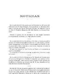 Noticias. Real Academia de la Historia, tomo 73 (diciembre 1918). Cuaderno VI | Biblioteca Virtual Miguel de Cervantes