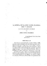 La novela de Palacio Valdés: clasificación y análisis. La novela de ambiente asturiano / por José Mª Roca Franquesa | Biblioteca Virtual Miguel de Cervantes