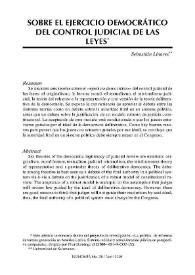 Sobre el ejercicio democrático del control judicial de las leyes / Sebatián Linares | Biblioteca Virtual Miguel de Cervantes
