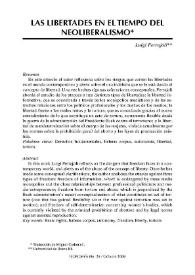 Las libertades en el tiempo del neoliberalismo / Luigi Ferrajoli | Biblioteca Virtual Miguel de Cervantes