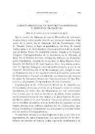 Comisión Provincial de Monumentos Históricos y Artísticos de Palencia [Acta de la sesión del 3 de diciembre de 1918] / Francisco Simón | Biblioteca Virtual Miguel de Cervantes