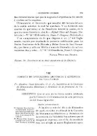 Comisión de Monumentos Históricos y Artísticos de Valladolid [Acta de la sesión del 9 de diciembre de 1918] / Diodoro Vaca González | Biblioteca Virtual Miguel de Cervantes