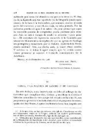 Tarifa, y la política de Sancho IV de Castilla [I] / Mercedes Gaibrois de Ballesteros | Biblioteca Virtual Miguel de Cervantes