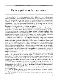 Poesía y política en la corte alfonsí / Carlos Alvar | Biblioteca Virtual Miguel de Cervantes