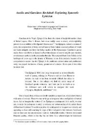 Ausiàs and Garcilaso Revisited: Exploring Syncretic Lyricism | Biblioteca Virtual Miguel de Cervantes