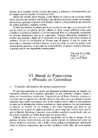 VI Bienal de Pontevedra y "Pintado en Colombia" / Carlos Areán | Biblioteca Virtual Miguel de Cervantes
