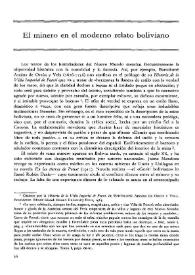 El minero en el moderno relato boliviano / José Ortega | Biblioteca Virtual Miguel de Cervantes
