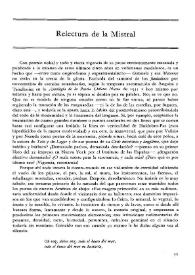 Relectura de la Mistral / Gonzalo Rojas | Biblioteca Virtual Miguel de Cervantes