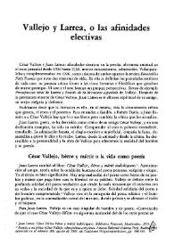 Vallejo y Larrea, o las afinidades electivas / Amancio Sabugo Abril | Biblioteca Virtual Miguel de Cervantes