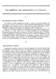 Las palabras, los murmullos, el silencio / Hugo Gutiérrez Vega | Biblioteca Virtual Miguel de Cervantes