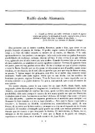 Rulfo desde Alemania / Rosemarie Bollinger | Biblioteca Virtual Miguel de Cervantes