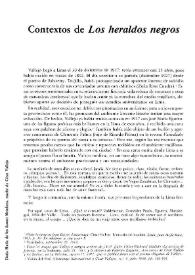 Contextos de "Los heraldos negros" / José Miguel Oviedo | Biblioteca Virtual Miguel de Cervantes