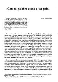 Con tu palabra atada a un palo / Anthony L.Geist | Biblioteca Virtual Miguel de Cervantes