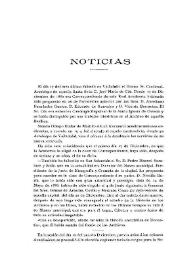 Noticias. Boletín de la Real Academia de la Historia. Tomo 76 (enero 1920). Cuaderno I | Biblioteca Virtual Miguel de Cervantes