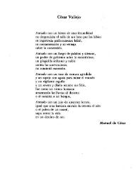 César Vallejo / Manuel de César | Biblioteca Virtual Miguel de Cervantes