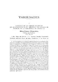 Catálogo de los papeles españoles que se conservan en la Biblioteca del Colegio de Wadham, en la Universidad de Oxford | Biblioteca Virtual Miguel de Cervantes