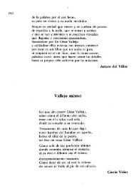Vallejo mismo / Cintio Vitier | Biblioteca Virtual Miguel de Cervantes