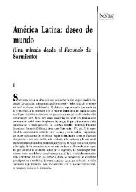 América Latina: deseo de un mundo (Una mirada desde el "Facundo" de Sarmiento) / Carlos Ossandón | Biblioteca Virtual Miguel de Cervantes