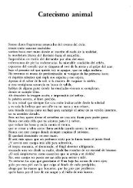Catecismo animal / Olga Orozco | Biblioteca Virtual Miguel de Cervantes