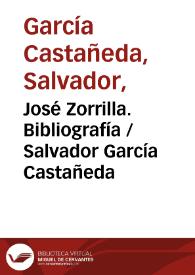 José Zorrilla. Bibliografía / Salvador García Castañeda | Biblioteca Virtual Miguel de Cervantes