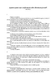 Apuntes para una conferencia sobre literatura juvenil / Juan Farias | Biblioteca Virtual Miguel de Cervantes