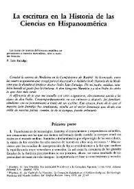 La escritura en la historia de las ciencias en Hispanoamérica / Rodrigo Fierro Benítez | Biblioteca Virtual Miguel de Cervantes