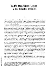 Pedro Henríquez Ureña y los Estados Unidos / Enrique Zuleta Álvarez | Biblioteca Virtual Miguel de Cervantes