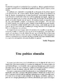 Una poética obsesión / Miguel Manrique | Biblioteca Virtual Miguel de Cervantes