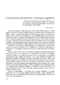 Una literatura del interior: el noroeste argentino / Leonor Fleming | Biblioteca Virtual Miguel de Cervantes