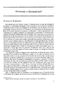Homenaje a Quetzalcóalt / Félix Grande | Biblioteca Virtual Miguel de Cervantes