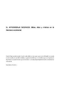 El aprendizaje sagrado: Mitos, ritos y mística en la literatura occidental / Joaquín José Martínez Sánchez | Biblioteca Virtual Miguel de Cervantes