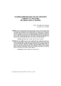 Algunas discrepancias con Ernesto Garzón en materia de derechos humanos / Jesús González Amuchastegui | Biblioteca Virtual Miguel de Cervantes