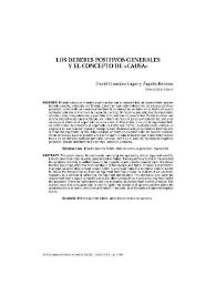 Los deberes positivos generales y el concepto de "causa" / Daniel González Lagier y Ángeles Ródenas | Biblioteca Virtual Miguel de Cervantes