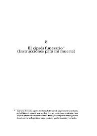 El ciprés funerario (Instrucciones para mi muerte) / Graciela Cabal | Biblioteca Virtual Miguel de Cervantes
