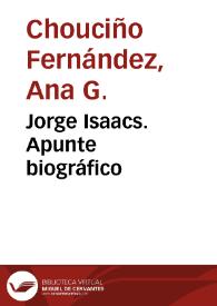 Jorge Isaacs. Apunte biográfico | Biblioteca Virtual Miguel de Cervantes