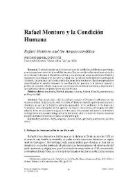 Rafael Montoro y la Condición Humana | Biblioteca Virtual Miguel de Cervantes