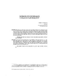Normas condicionales y falacia naturalista | Biblioteca Virtual Miguel de Cervantes