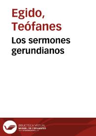 Los sermones gerundianos / Teófanes Egido | Biblioteca Virtual Miguel de Cervantes