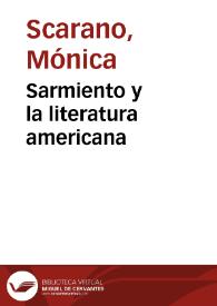 Sarmiento y la literatura americana | Biblioteca Virtual Miguel de Cervantes