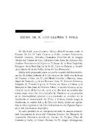 Excmo. Sr. D. Luis Calpena y Ávila / Juan Pérez de Guzmán y Gallo | Biblioteca Virtual Miguel de Cervantes