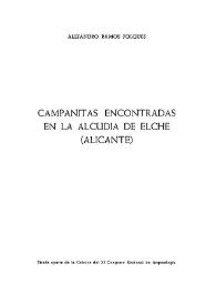 Campanitas encontradas en La Alcudia de Elche (Alicante) | Biblioteca Virtual Miguel de Cervantes