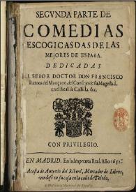 Segunda parte de comedias, escogidas de las mejores de España ... | Biblioteca Virtual Miguel de Cervantes
