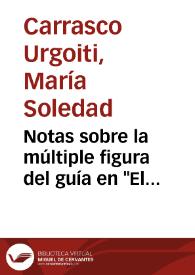 Notas sobre la múltiple figura del guía en "El Criticón" / María Soledad Carrasco Urgoiti | Biblioteca Virtual Miguel de Cervantes