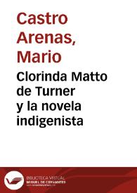 Clorinda Matto de Turner y la novela indigenista / Mario Castro Arenas | Biblioteca Virtual Miguel de Cervantes