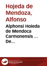 Alphonsi Hoieda de Mendoca Carmonensis ... De beneficiorum incompatibilitate atque compatibilitate tractatus... | Biblioteca Virtual Miguel de Cervantes