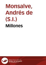 Millones | Biblioteca Virtual Miguel de Cervantes